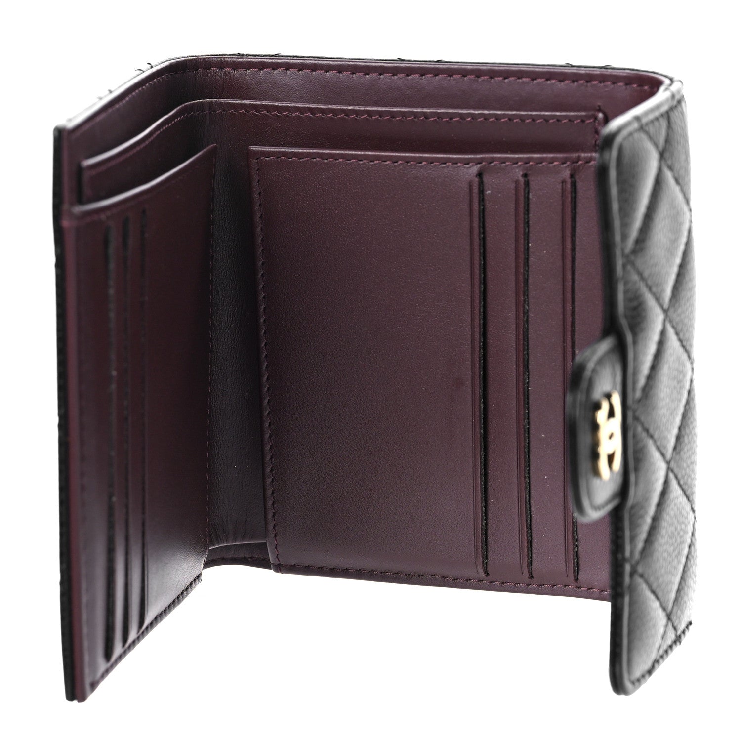 Chanel Caviar Quilted Compact Flap Wallet Black 5 of 12