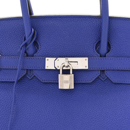Hermes Togo BIRKIN 35 Bleu France 7 of 9