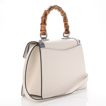 Gucci Calfskin Snakeskin Small Lilith Top Handle Bag White 4 of 8
