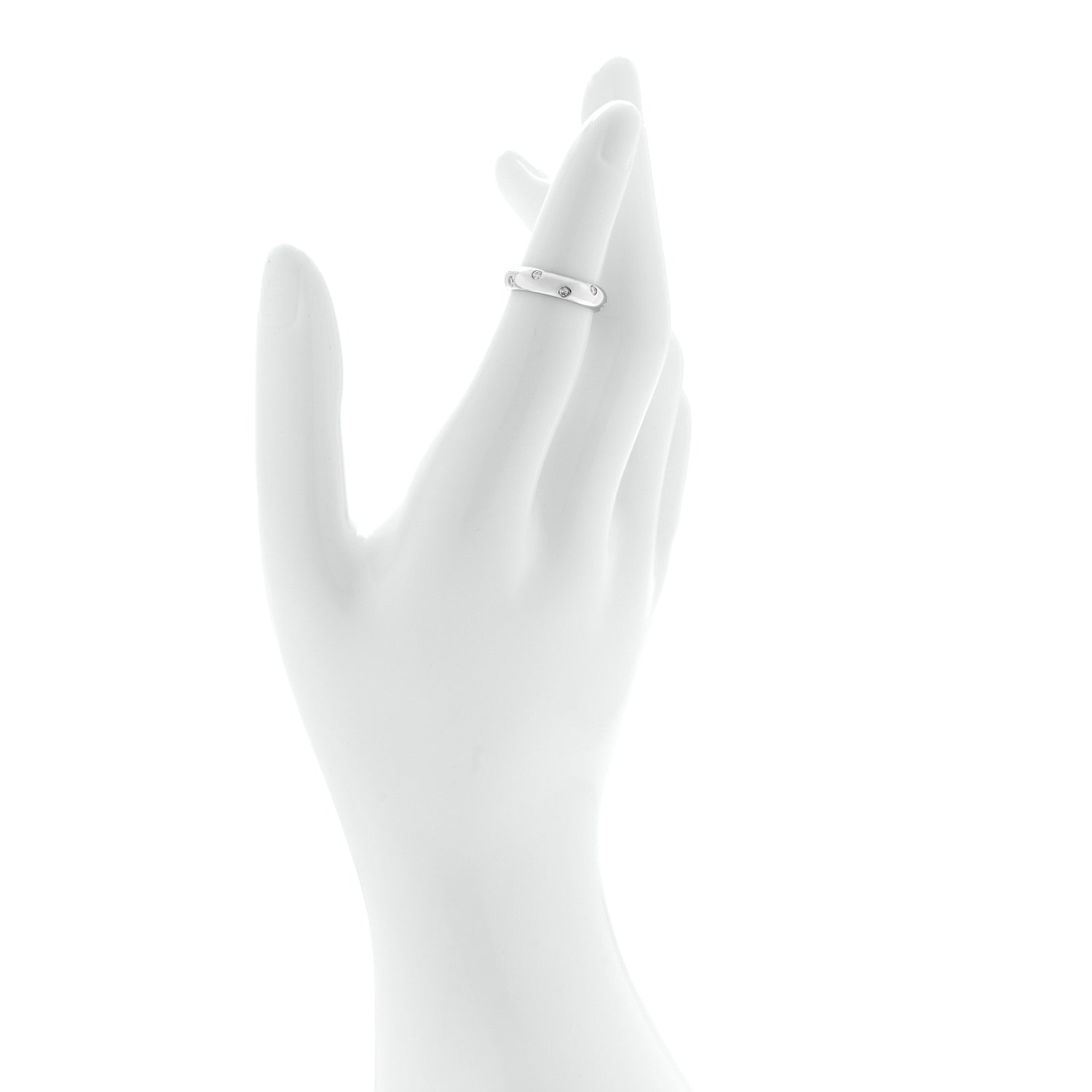 Tiffany Platinum Diamond 4mm Etoile Band Ring 47 4.25 2 of 5