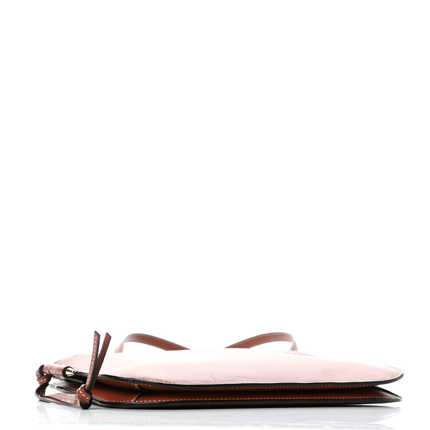 Calfskin Gate Double Zip Pouch Crossbody Brick