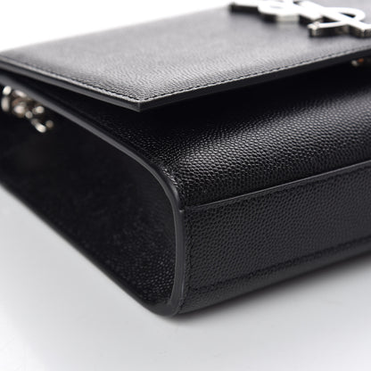 Saint Laurent Grain De Poudre Small Monogram Kate Satchel Black 6 of 10