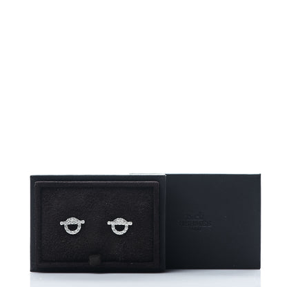 Hermes 18K White Gold Diamond Finesse Earrings 3 of 3