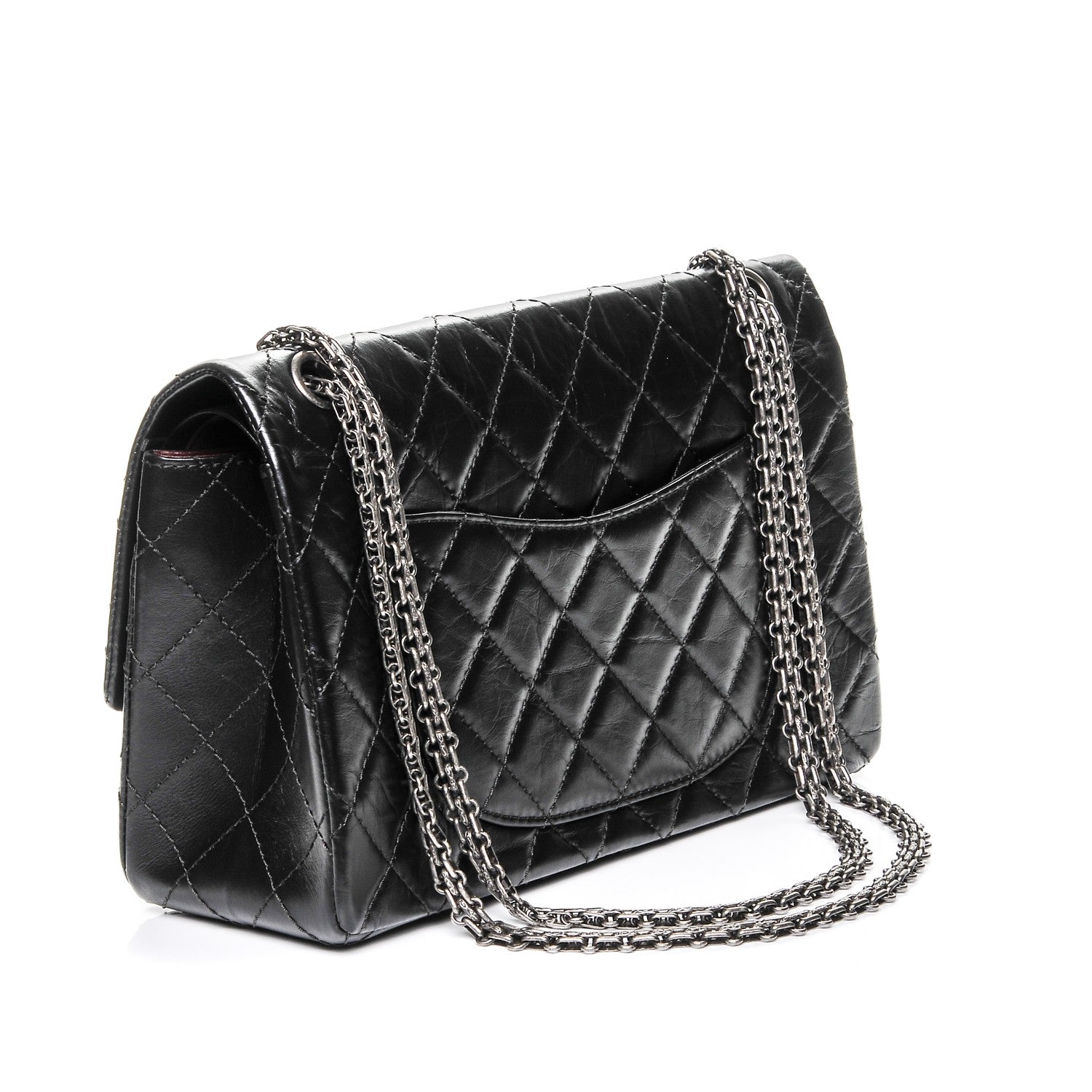 Chanel Aged Calfskin Quilted 2.55 Reissue 226 Flap Black 3 of 8