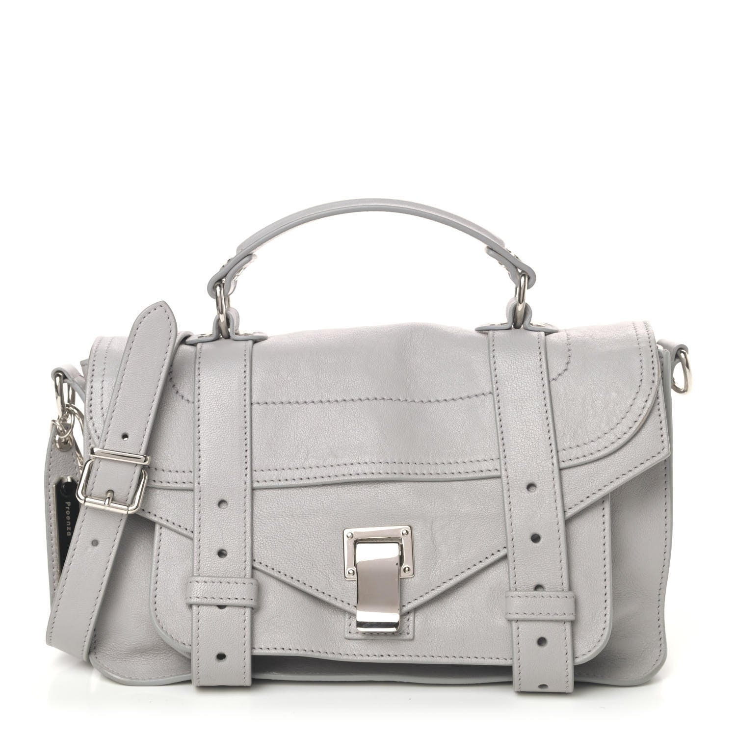 Proenza Schouler Lambskin Tiny PS1 Satchel Fog 1 of 4