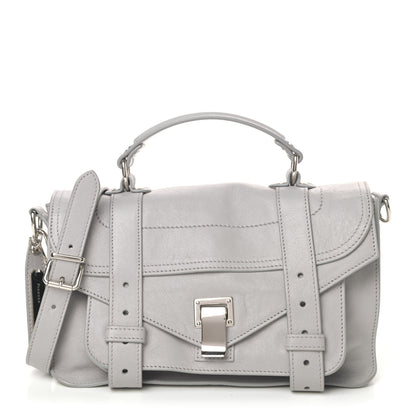Proenza Schouler Lambskin Tiny PS1 Satchel Fog 1 of 4