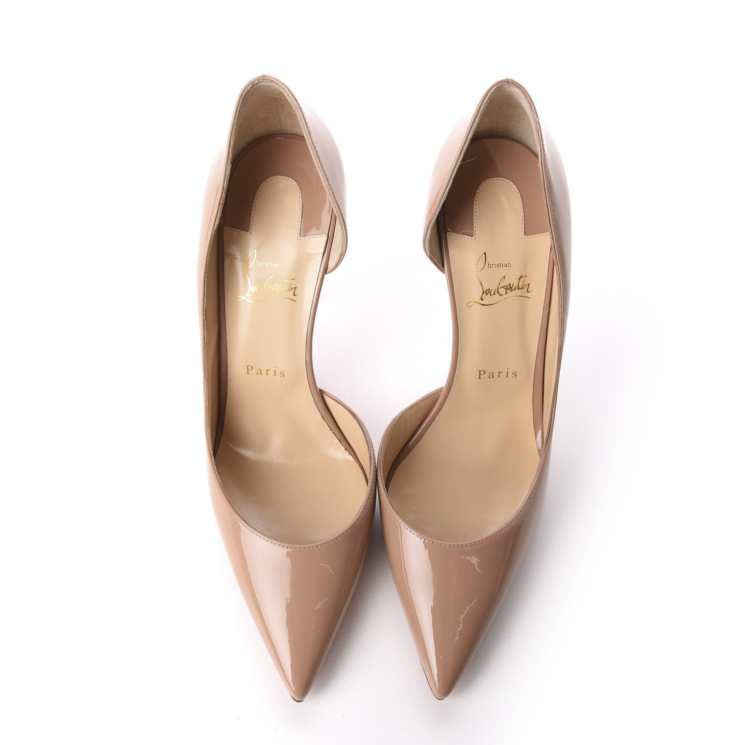 Christian Louboutin Patent Iriza 100 Pumps 41 Nude 5 of 10