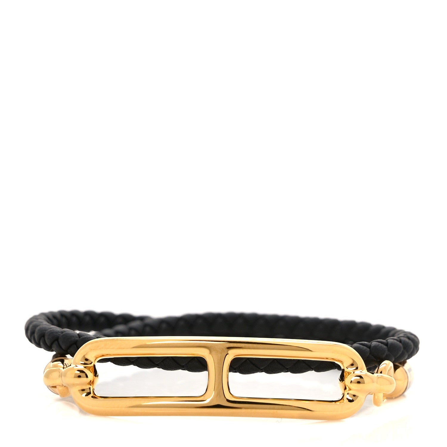 Hermes Swift Roulis Double Tour Bracelet T1 Black 1 of 5