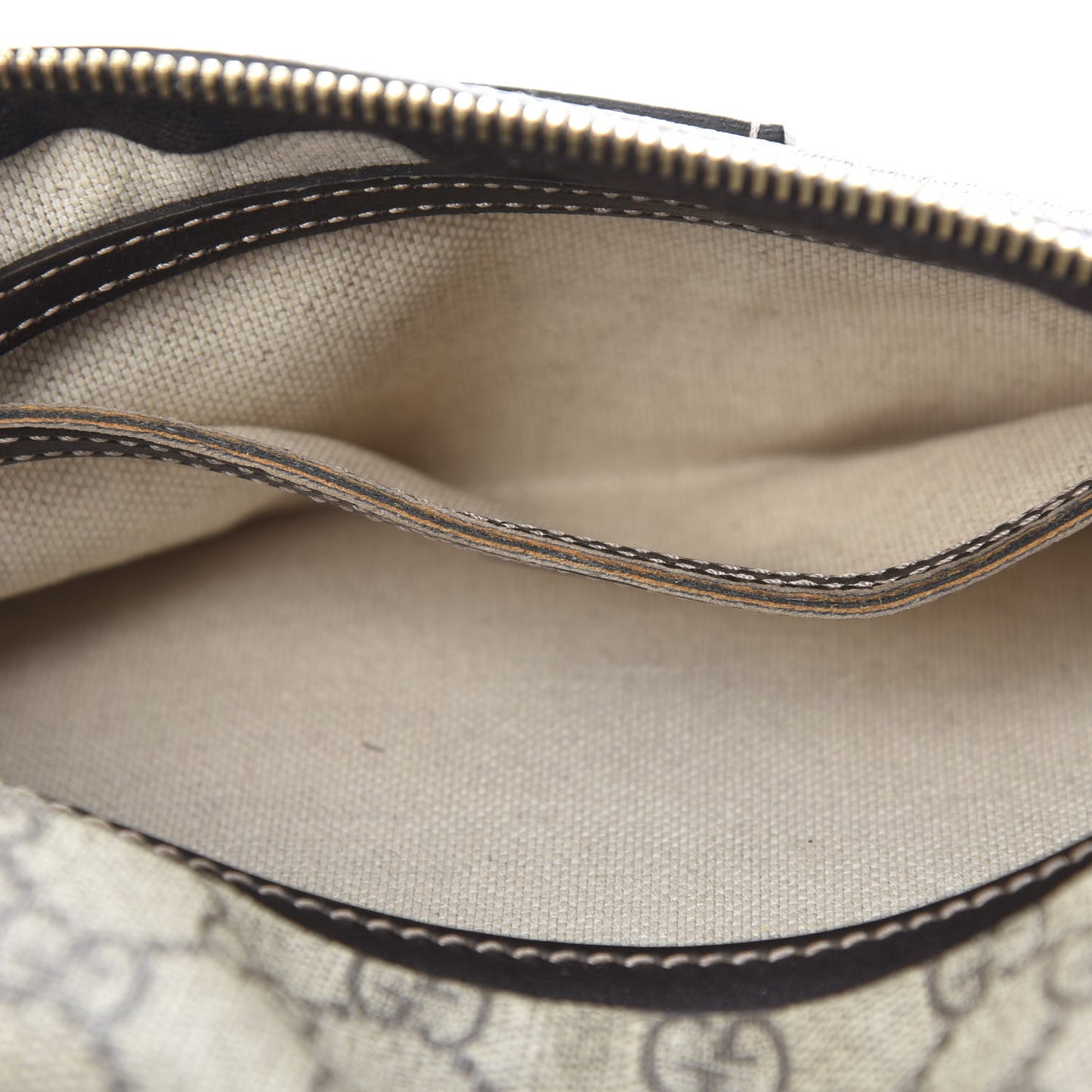 GG Supreme Monogram Belt Bag Dark Brown