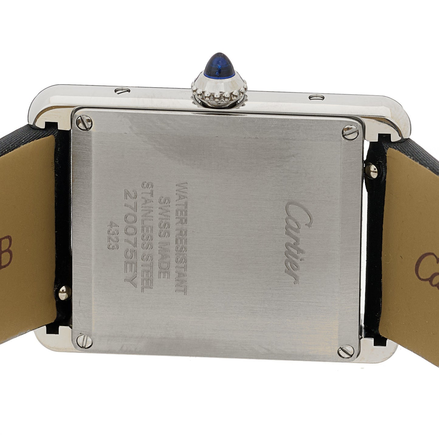 Stainless Steel Satin Diamond 25mm Must de Cartier Tank Quartz Watch