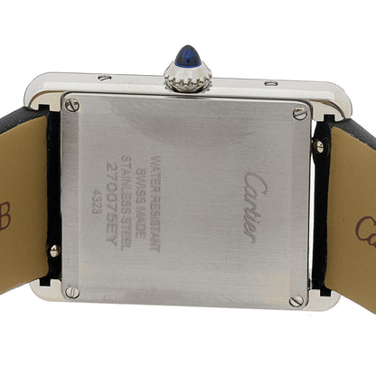Cartier Stainless Steel Satin Diamond 25mm Must de Cartier Tank Quartz Watch 4 of 5
