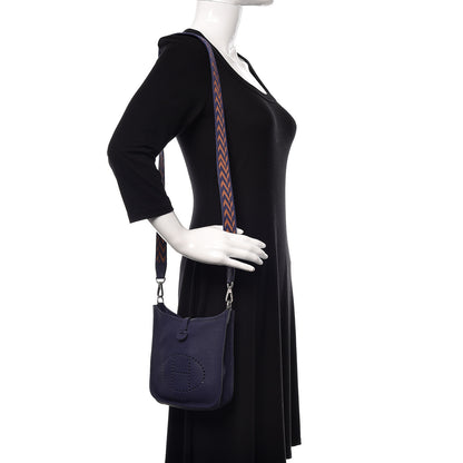 Hermes Taurillon Clemence Amazone Evelyne TPM Bleu Encre 2 of 11