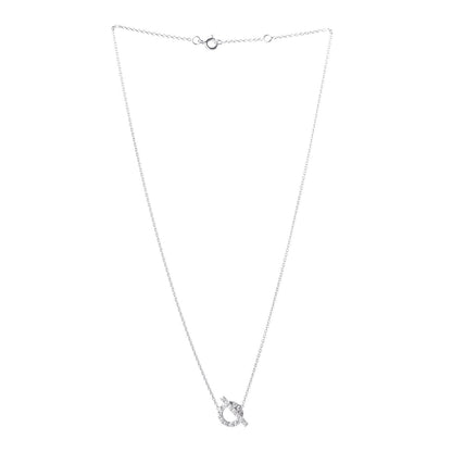 Hermes 18K White Gold Diamond Finesse Pendant Necklace 3 of 6