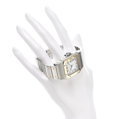 Cartier Stainless Steel 18K Yellow Gold 32mm Santos De Galbee Automatic Watch 2 of 5