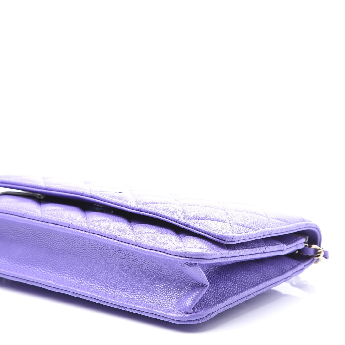 Caviar Quilted Wallet On Chain WOC Purple