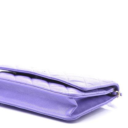 Chanel Caviar Quilted Wallet On Chain WOC Purple 8 of 9