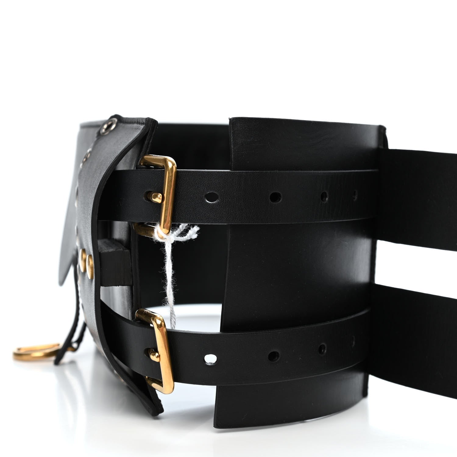 Christian Dior Calfskin Saddle Grommet Belt 75 30 Black 4 of 4