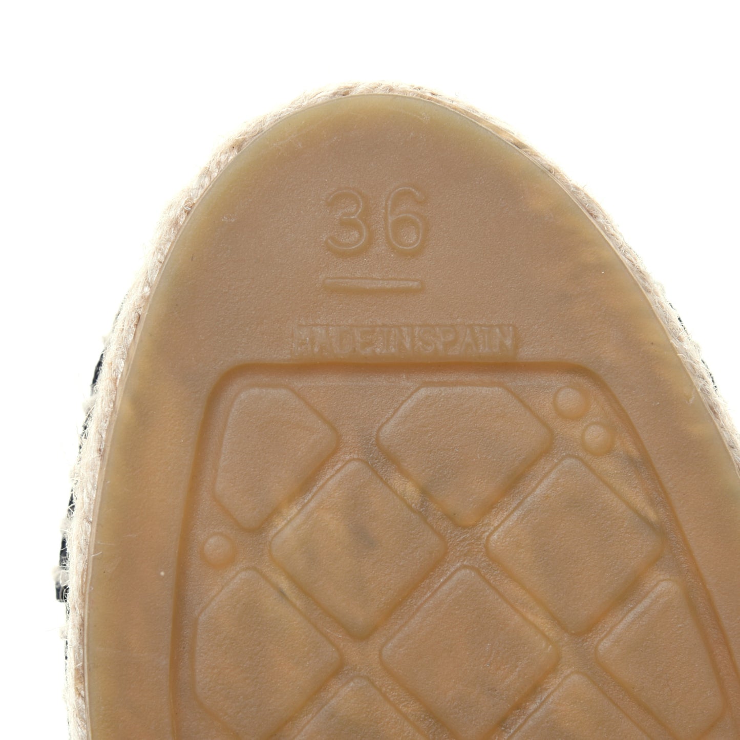 Mesh Grosgrain CC Espadrilles 36 Black