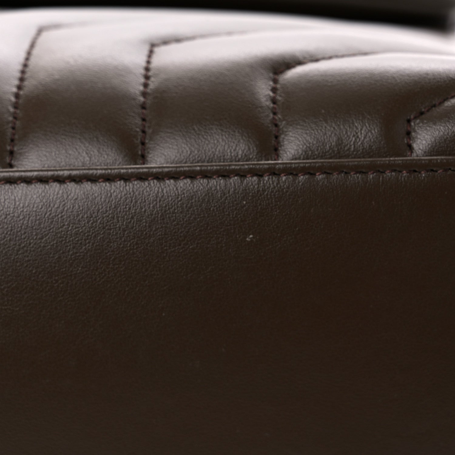 Saint Laurent Calfskin Y Quilted Monogram Medium Loulou Chain Satchel Soil Brown 13 of 13