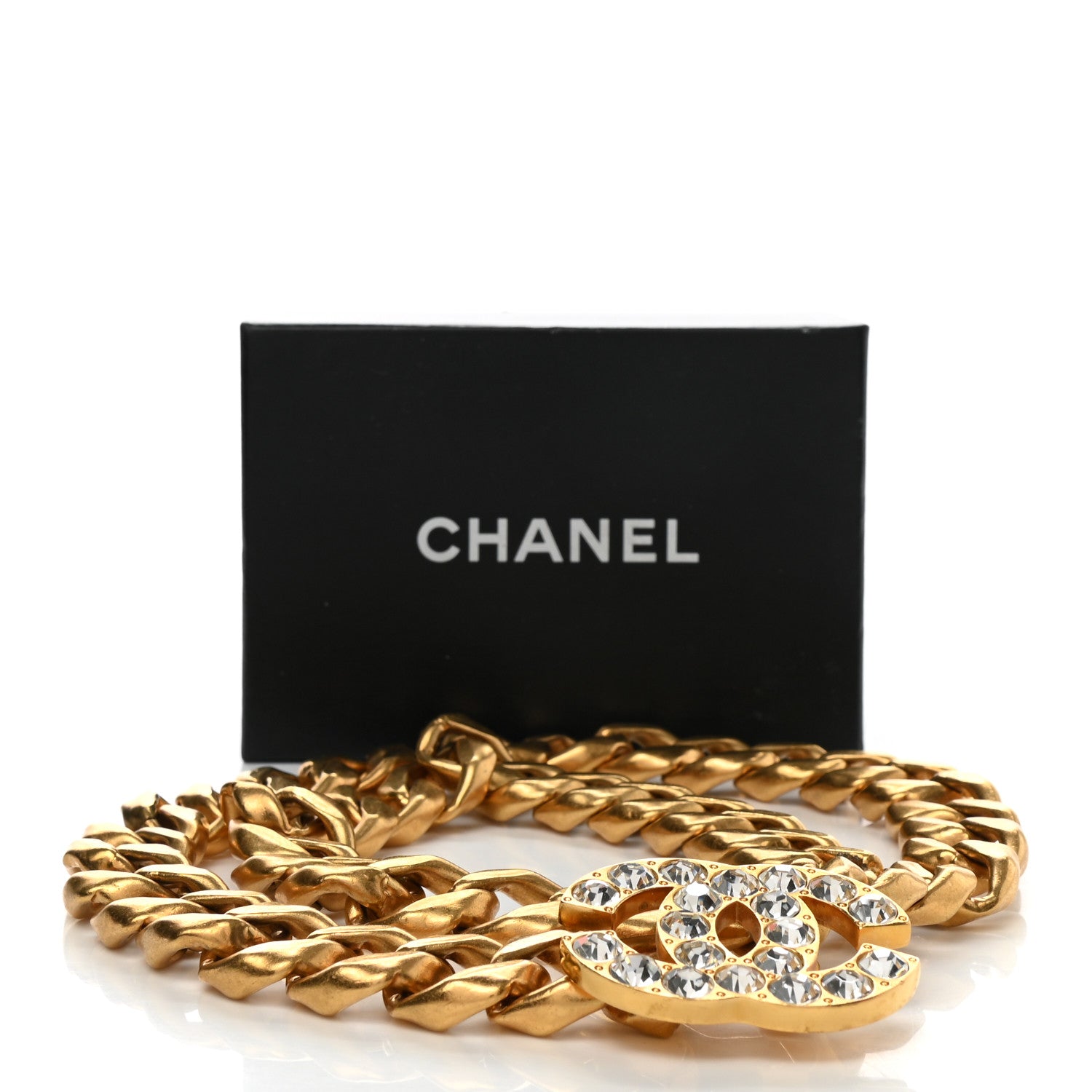 Chanel Crystal CC Chain Link Belt Gold 6 of 6
