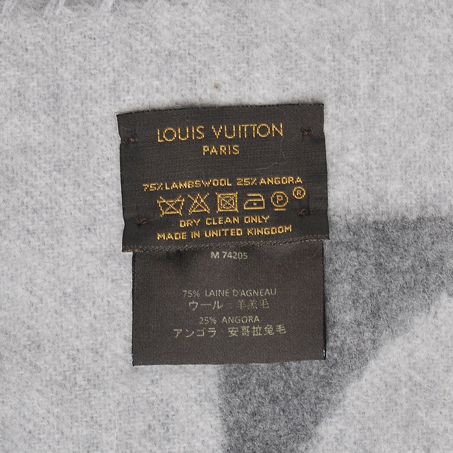 Lambswool Angora Cardiff Scarf Grey