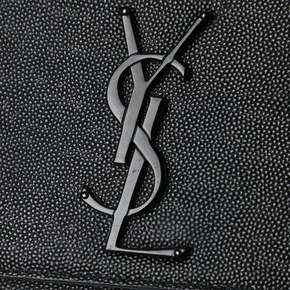 Saint Laurent Grain De Poudre Medium Classic Monogram Kate Satchel Black 13 of 13
