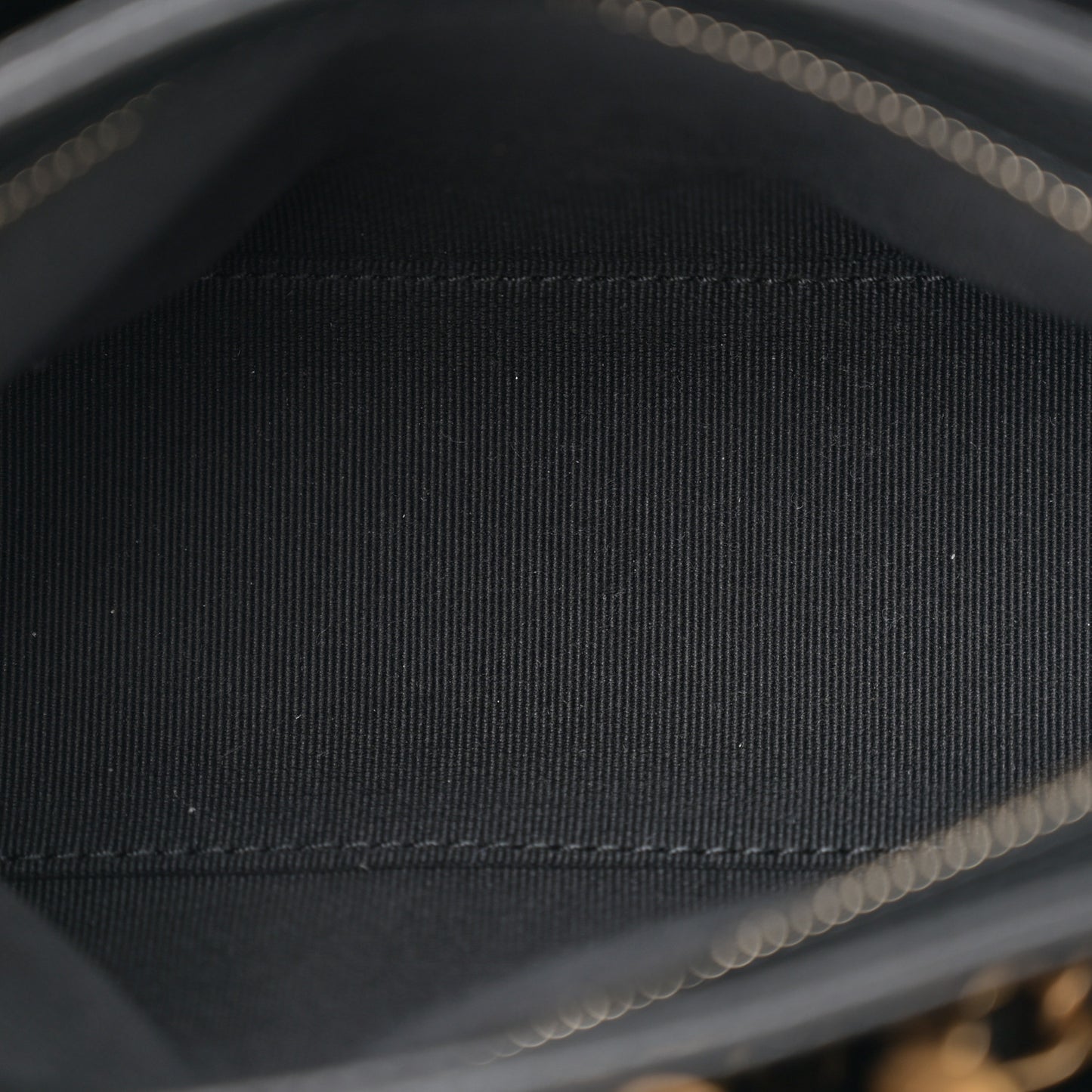 Caviar Quilted Small  Bowling Bag Black