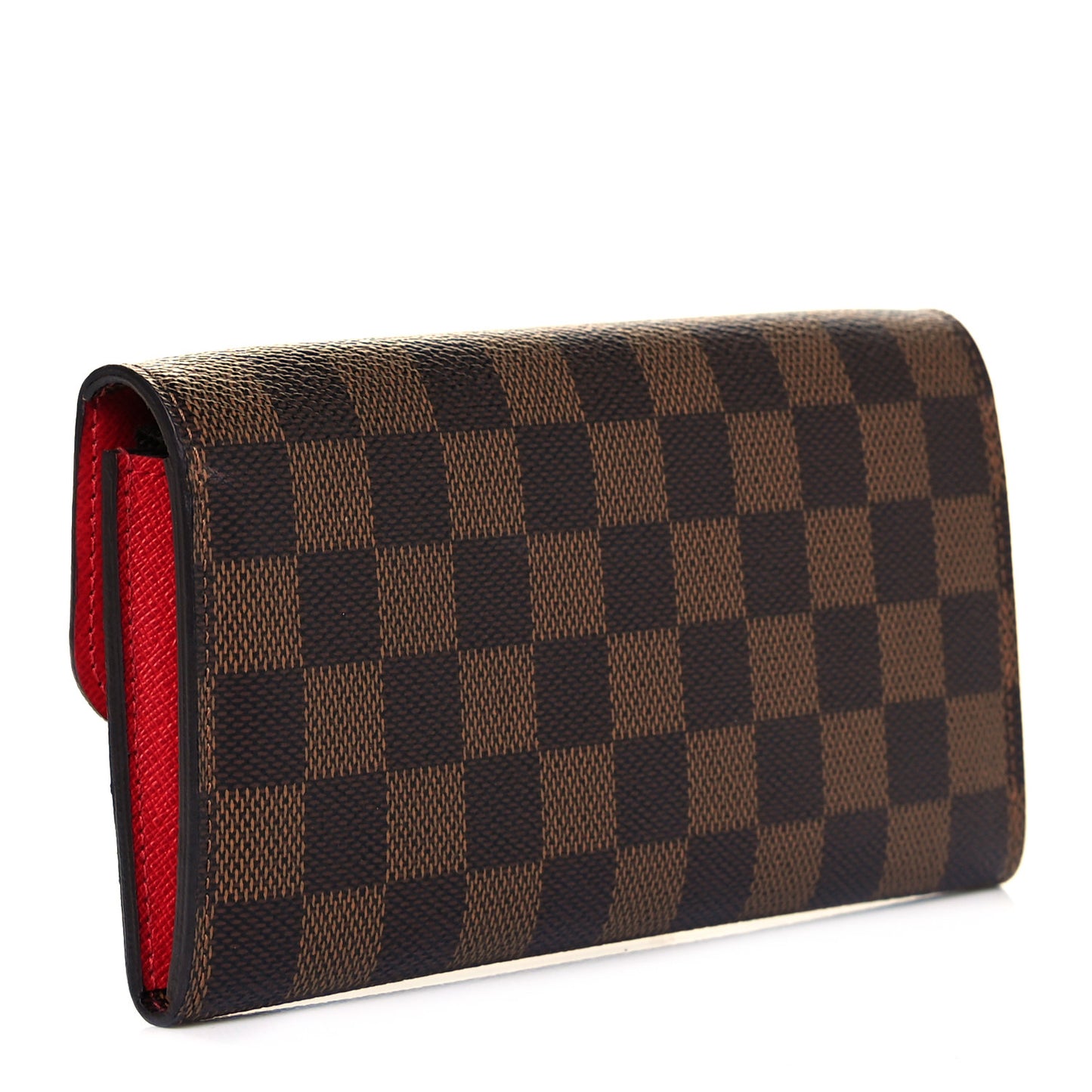 Damier Ebene Emilie Wallet Red