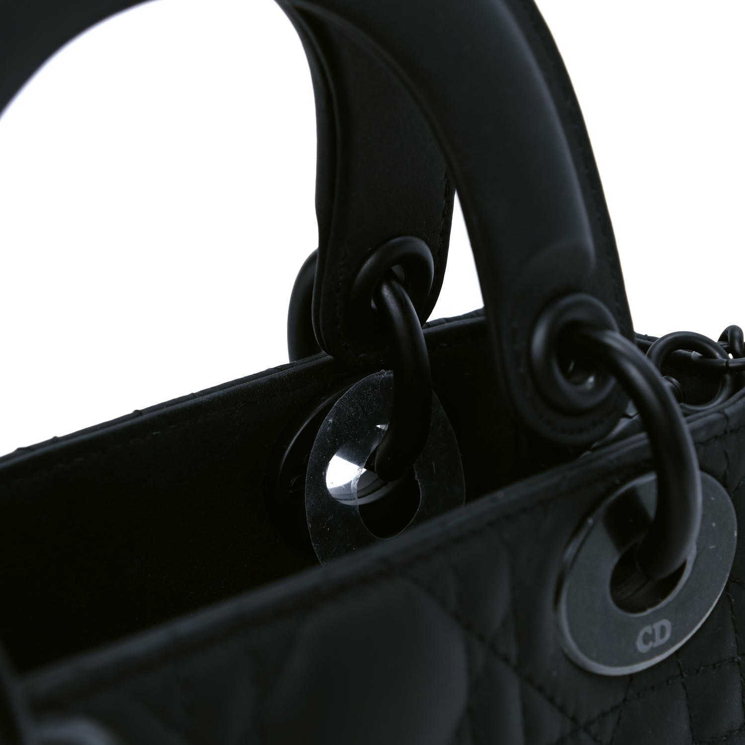 Christian Dior Ultra Matte Calfskin Cannage Mini Lady Dior Black 3 of 6
