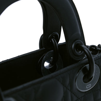 Christian Dior Ultra Matte Calfskin Cannage Mini Lady Dior Black 3 of 6