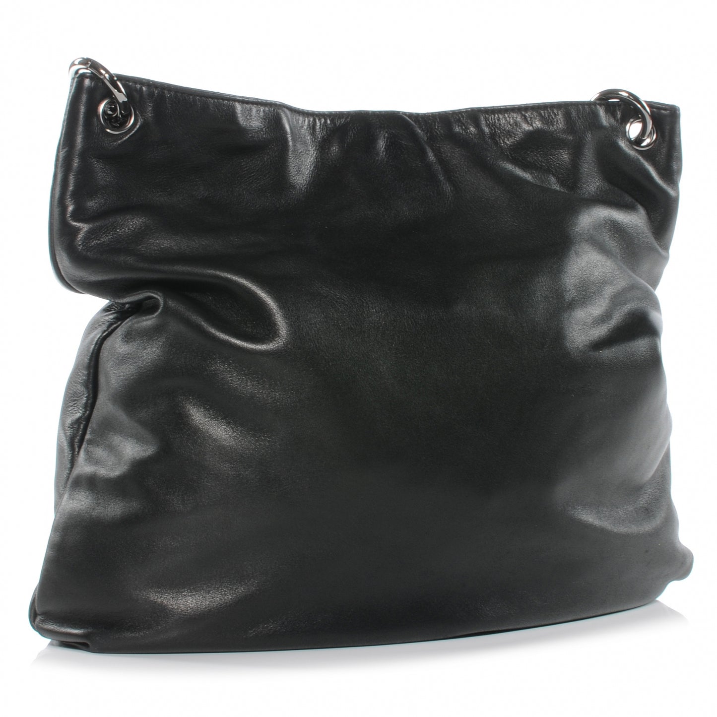 Lambskin Soft and Chain Large Hobo Black