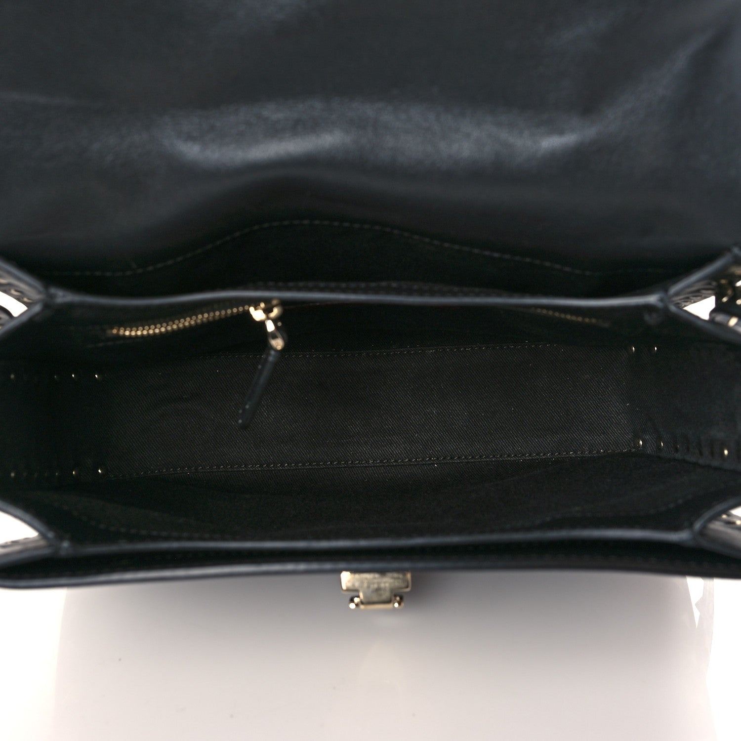 Valentino Garavani Vitello Medium Rockstud Flap Saddle Bag Black 5 of 9