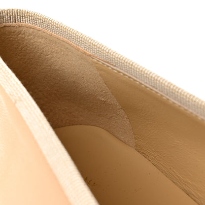 Chanel Lambskin Cap Toe CC Ballerina Flats 37 Beige Black 12 of 15