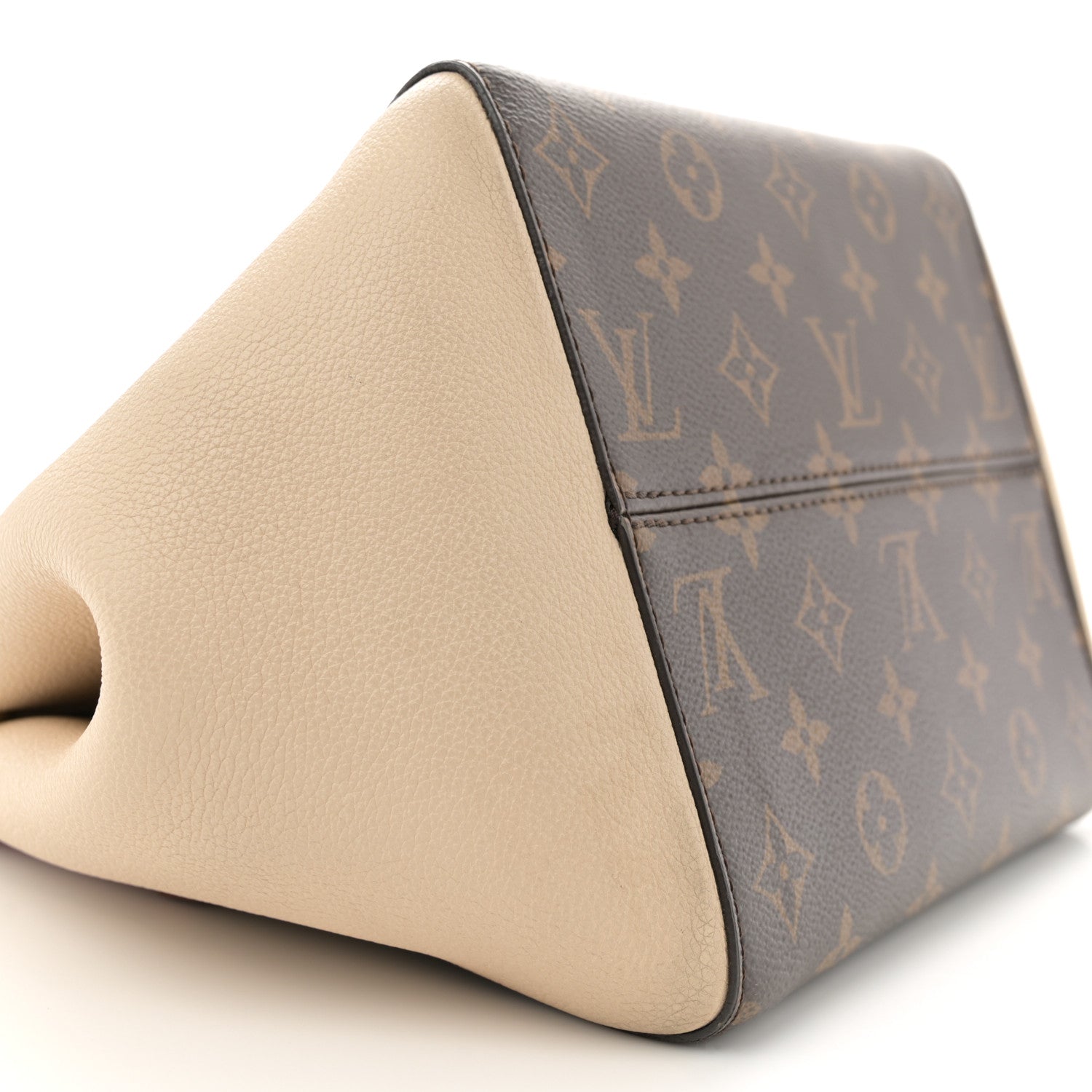 Louis Vuitton Calfskin Monogram Fold Tote PM Cerise Cream Black 8 of 10