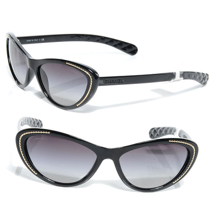 Chanel Cat Eye Chain Sunglasses 6039 Black 1 of 5