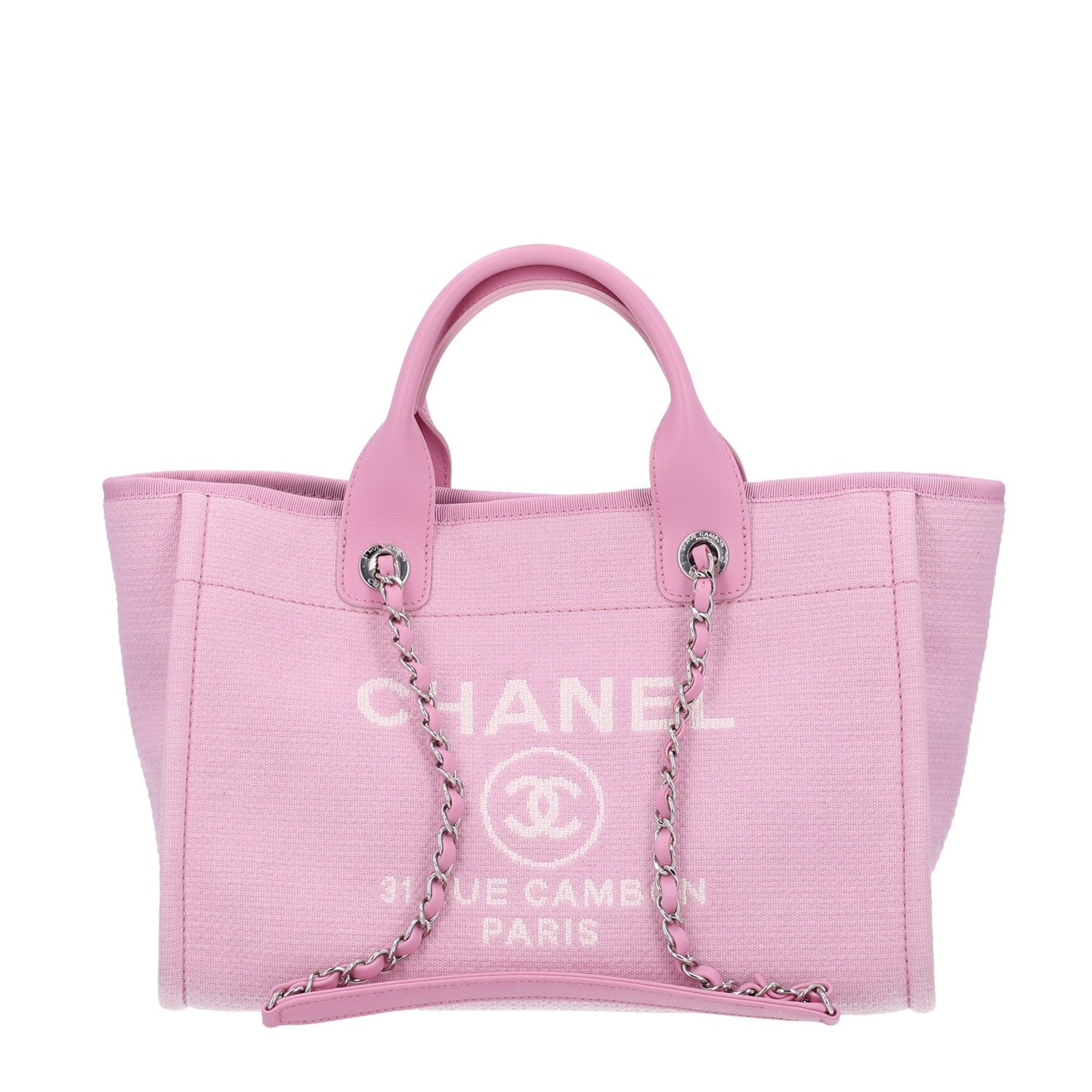 Mixed Fibers Small Deauville Tote Dark Pink