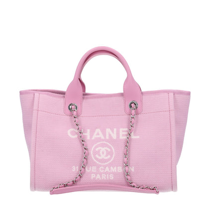Chanel Mixed Fibers Small Deauville Tote Dark Pink 1 of 10