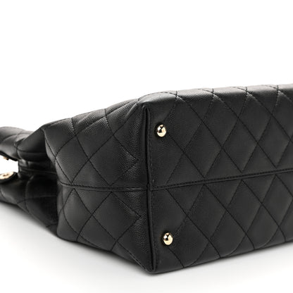 Chanel Caviar Quilted Small Shopping Tote Black 9 of 12