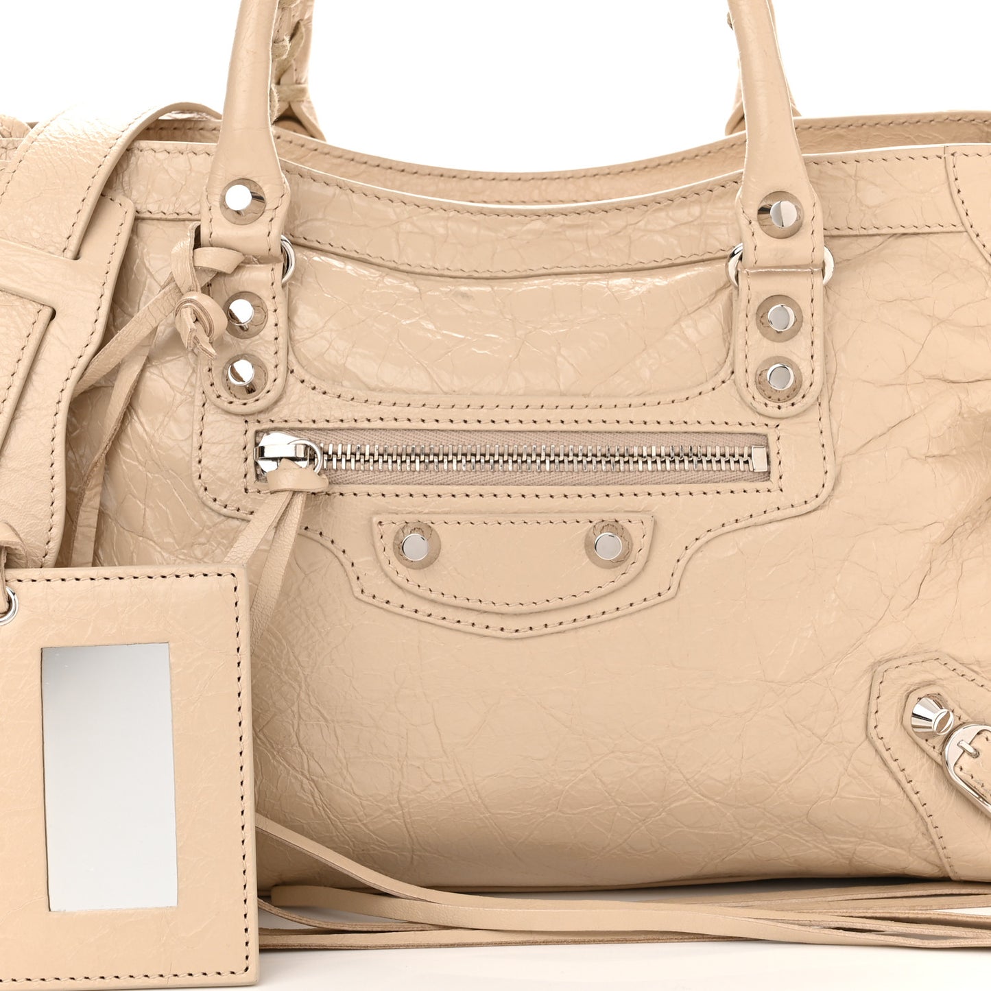 Agneau Classic Silver Hardware S City Beige Tapioca