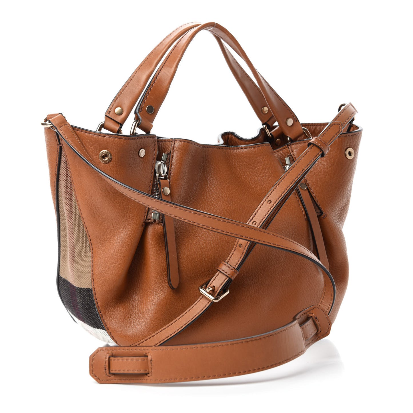 Brit Calfskin House Check Medium Maidstone Saddle Brown