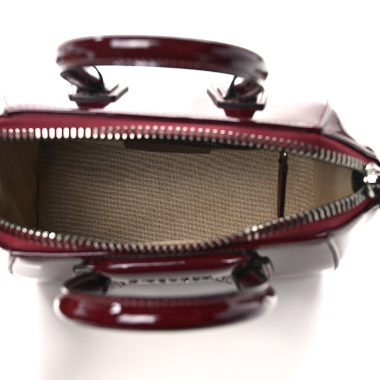 Patent Calfskin Mini Antigona Burgundy