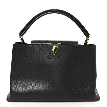 Louis Vuitton Taurillon Capucines MM Cobalt Fuchsia 1 of 10
