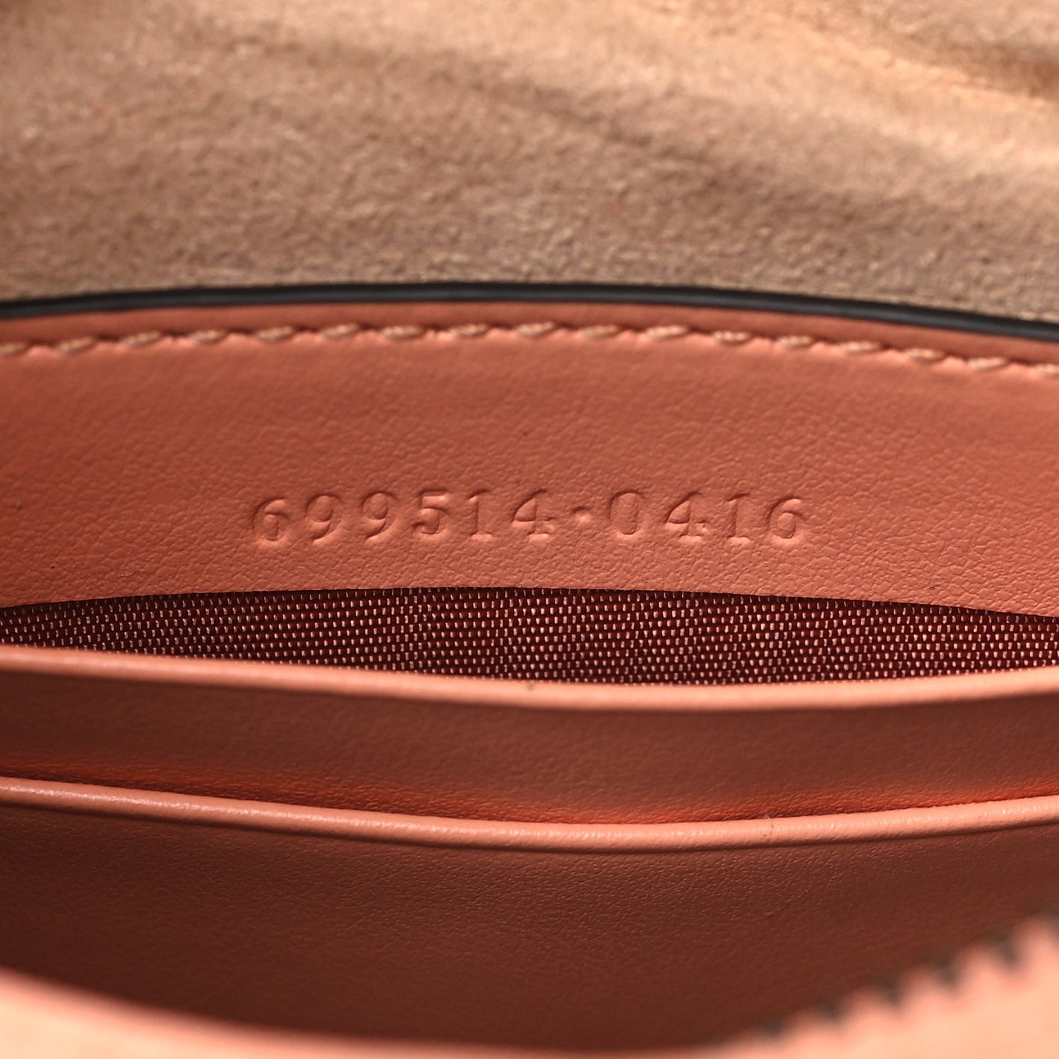 Gucci Calfskin Vertical Ring Matelasse Mini GG Marmont Half Moon Hobo Peachy Chic 7 of 10