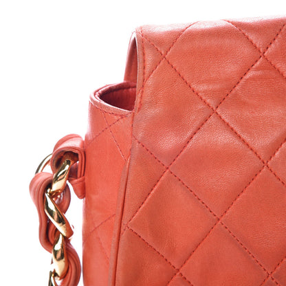 Chanel Lambskin Single Flap Red 17 of 22