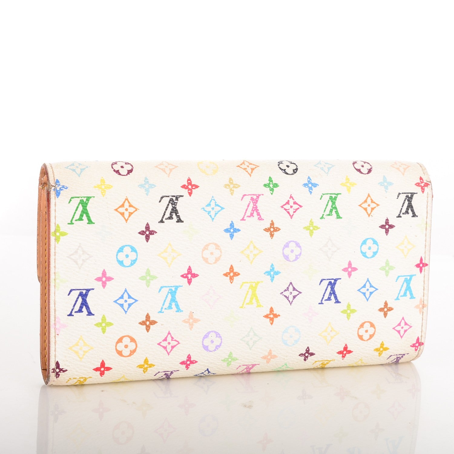 Louis Vuitton Monogram Multicolor Sarah Wallet White 3 of 7