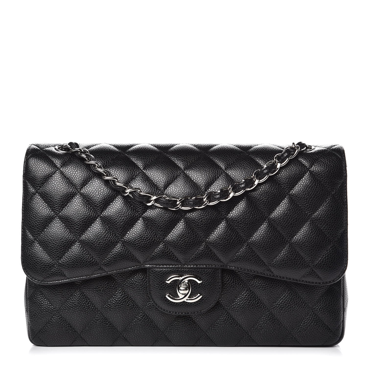 Chanel Caviar Quilted Jumbo Double Flap Black 1 of 9