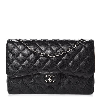 Chanel Caviar Quilted Jumbo Double Flap Black 1 of 9