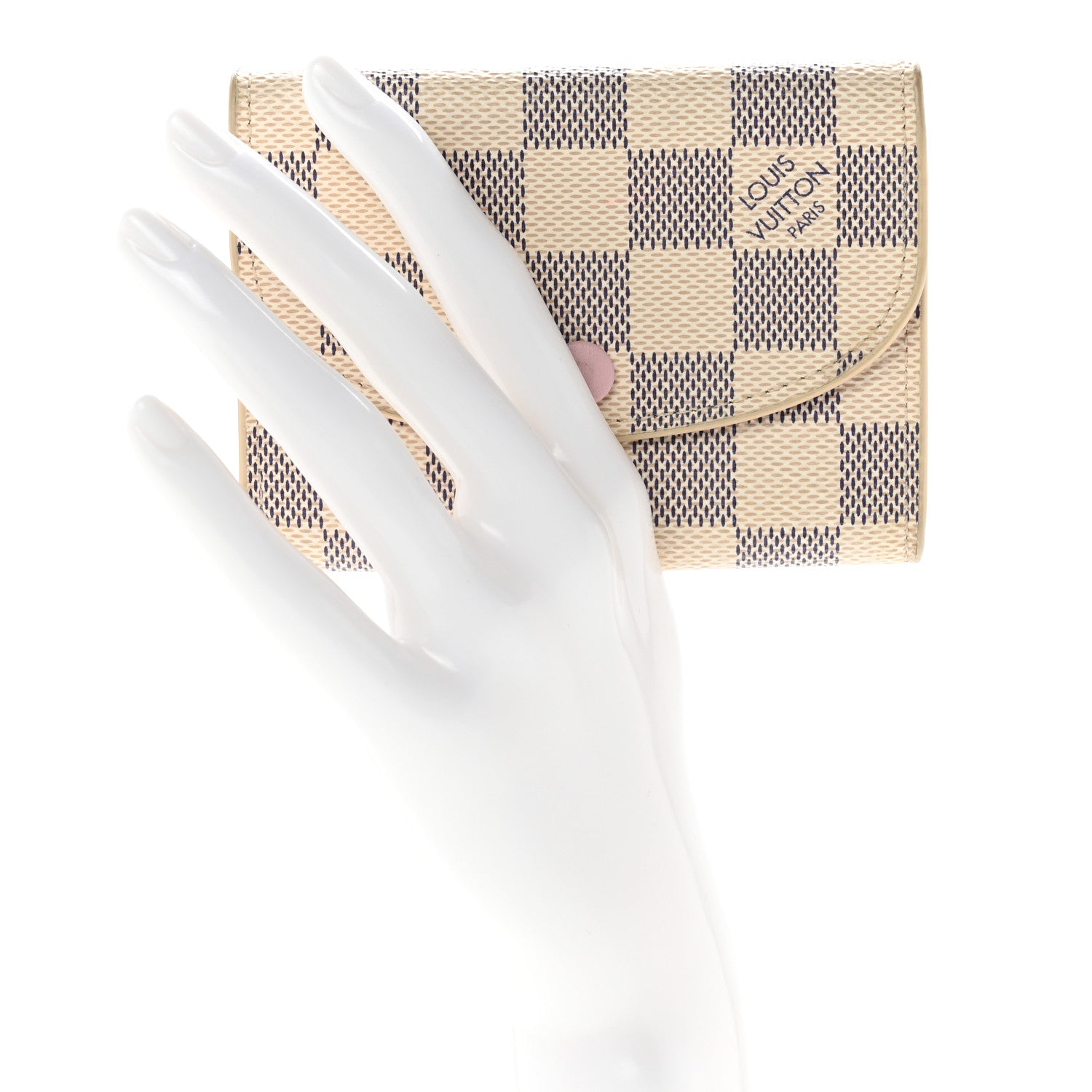 Louis Vuitton Damier Azur Rosalie Coin Purse Rose Ballerine 2 of 7
