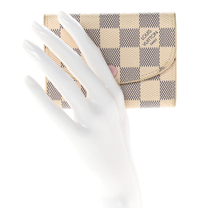 Louis Vuitton Damier Azur Rosalie Coin Purse Rose Ballerine 2 of 7