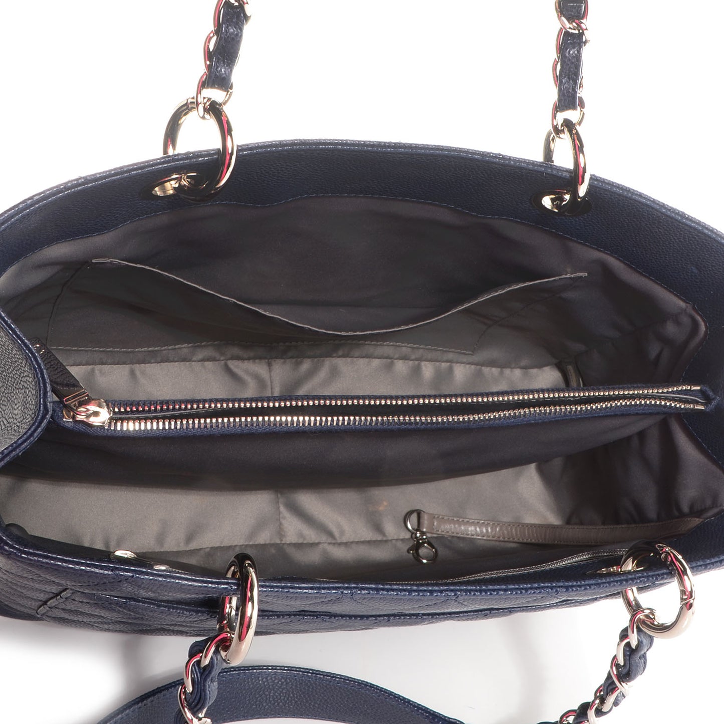 Caviar Large Grand Shopping Tote GST Navy Blue